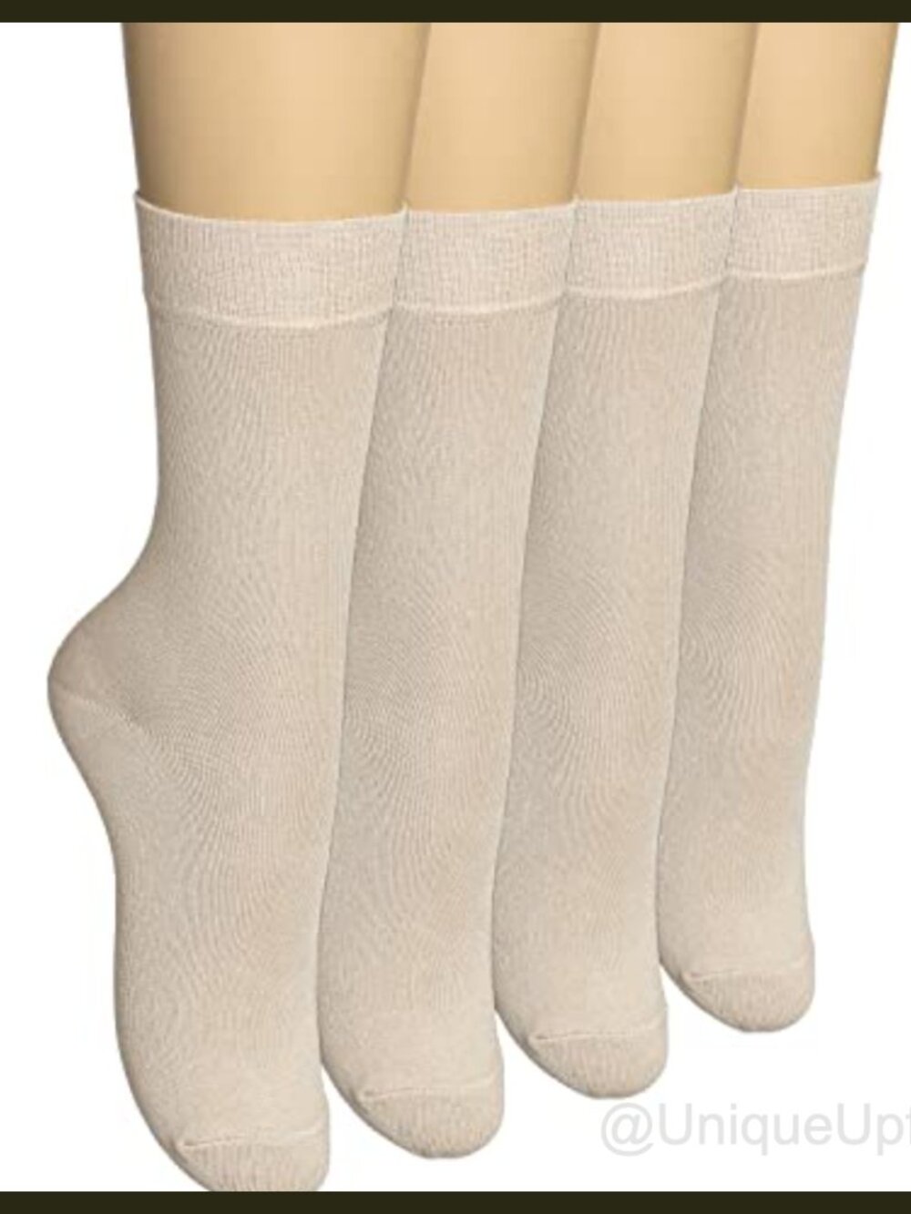 Rayon Dress Socks Seamless Toe Calf Crew Socks 4 Pack Gift Box